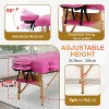 FDW Massage Table 73 Inch Heigh Adjustable 2 Fold Portable Massage Table W/Sheet Cradle Cover 2 Bolster Hanger Facial Salon Tattoo Bed - 3 of 4