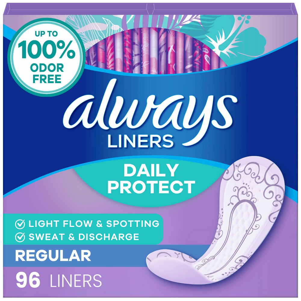 Always Daily Protect Panty Liner - Regular - 96ct