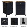 Sorbus 3  Drawers - Steel Frame, Wood Top & Easy Pull Fabric Bins - Perfect for Home, Bedroom, Office & College Dorm - 4 of 4