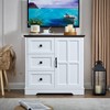 Farmhouse 3 - Drawers Dresser Organizer, Rustic Tall Chest of Drawers for Bedroom - 3 of 4