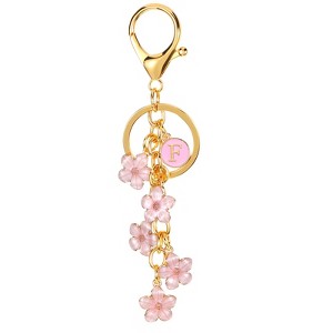 Unique Bargains  Metal Small Beautiful Personalized Flower Keychain for Handbag Purse - 1 of 4