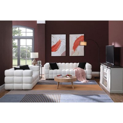 Cloud Couches,85"couch and loveseat set,long sofa,lounge sofa,Marshmallow Sofa With Wooden Frame,3 and 2 sofa set,Soft Sofa Furniture-Cuddlewood