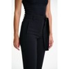 Lafidi Women’s Mid-Rise Cropped Pants – Relaxed Tapered Leg Trousers with Sash Belt and Welt Pockets - 3 of 4