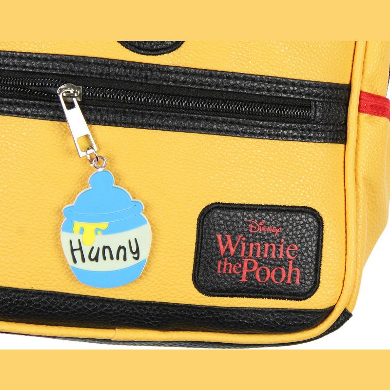 Disney Winnie The Pooh Hunny Lovin' Textured Faux Leather 3D Ears Mini Backpack Yellow, 5 of 7