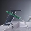 BWE Waterfall Single Hole Single-Handle Low-Arc Bathroom Faucet With Glass Spout - 2 of 4