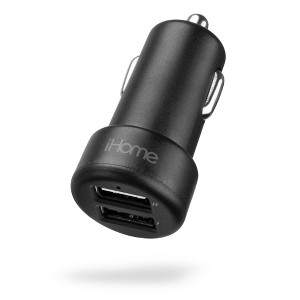 iHome Dual USB-A Car Charger, 3.4A Fast Charging, Charges 2 Devices, Universal Car Accessory - 1 of 4