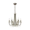 Rennnsan Felix 6-Light Mid-Century Vintage Antique Silver Sputnik Candle Wood Chandelier for Dining Room and Living Room - 4 of 4