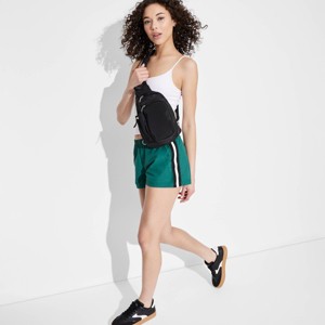 Women's High-Rise Lace Trim Track Shorts - Wild Fable™ - 1 of 3