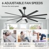 Airsurfer Ceiling Fan with LED Light and Remote Control Black Ceiling Fan with  Plywood Blades 6 Speed Reversible Quiet DC Motor for Livingroom - 3 of 4