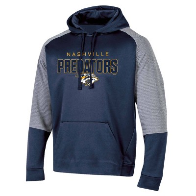 NHL Nashville Predators Men's Edge Poly Textured Hoodie - Gray M
