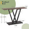 UbMelt 43.31 Inch Console Table,Industrial Console Table with Metal Base for Living Room,Hallway,Entryway,Brown - 3 of 4