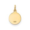 Black Bow Jewelry 14k Yellow Gold Tiny Saint Christopher Medal Charm, 8mm (5/16 Inch) - 3 of 4