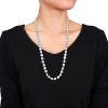 EVERLY JEWELRY | 9-10mm Cultured Freshwater Pearl and Black Spinel Beaded Giftable Endless Necklace, 32 inc - 3 of 4