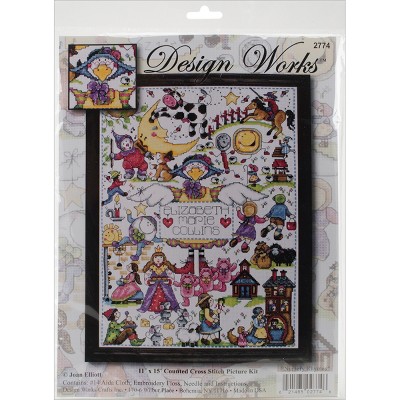 Design Works Counted Cross Stitch Kit 11"X15"-Nursery Rhymes (14 Count)