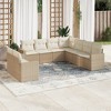 vidaXL Garden Sofa Set Beige PE rattan, powder-coated steel Large - 2 of 4