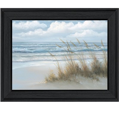 HomeRoots Sea Oats Black Framed Print Wall Art