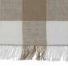 Design Imports  Stone Heavyweight Check Fringed Table Runner - 3 of 4