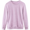 Collections Etc Cozy Heathered Fleece Stylish Crewneck Pullover - 2 of 4