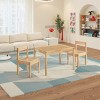 FURNIinspire Kids Table Sets 3 Piece Solid Wood Kids Table With 2 Chairs, Toddler Table And Chairs For Living Room, Nursery, Brown, 25"*19"*18" - 2 of 4
