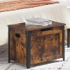 Storage Chest, Lift-Top Wooden Storage Trunk with 2 Safety Hinges, Storage Bench for Entryway, Bedroom, Living Room, Rustic Brown - 2 of 4