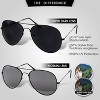 Super Dark Lens Limo Tint Pilot Sunglasses - Men and Women Privacy Sunglasses (Black) - 2 of 4