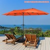 Costway 15FT Patio Double-Sided Umbrella Crank Outdoor Garden Market Sun Shade Red\Blue\Coffee\Beige\Navy\Orange\Turquoise - 3 of 4