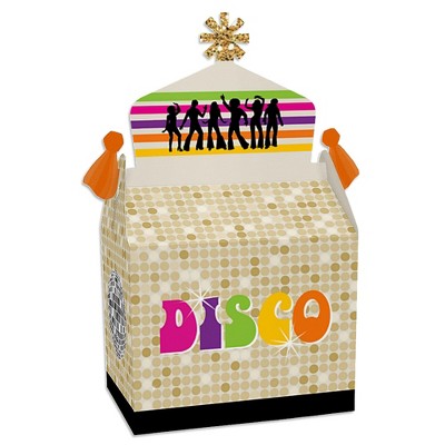 Big Dot of Happiness 70's Disco - Treat Box Party Favors - 1970s Disco Fever Party Goodie Gable Boxes - Set of 12