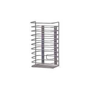 Cabinet Door Trash Bag Holder, Steel Frame, Satin Nickel Powder Coating - 1 of 2