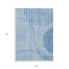 Denim Blue And Sky Blue Striped Washable Indoor Outdoor Area Rug - 3 of 4