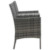 vidaXL 2-Seater Patio Sofa with Tea Table Poly Rattan Anthracite - 4 of 4