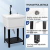 Karl Home Plastic Utility Sink Freestanding With Storage Shelf in White - 4 of 4