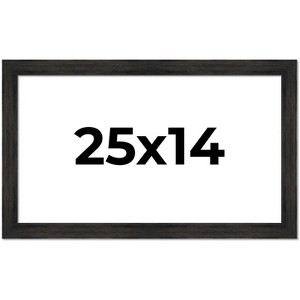 PosterPalooza | 25x14 Wide Barnwood Picture Frame, UV Acrylic, 6 Finishes - Grey, Brown, White, and Black - 1 of 4