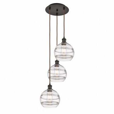 Rochester - 3 Light Cord Hung Multi Pendant In Industrial Style-30.38 Inches Tall and 14.5 Inches Wide