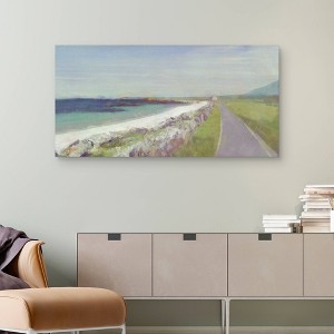 Masterpiece Art Gallery 24" x 48" Coastal Drive by Noah Bay Unframed Wall Canvas: Modern Landscape Artwork, Horizontal Orientation - 1 of 4