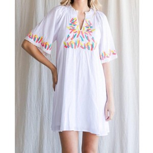 Women's Embroidered Mini Dress - Jodifl - 1 of 3