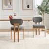 NicBex Dining Chairs Set of 2,Armless Kitchen Chairs with Mid-Hight Backrest for Dining Room,Kitchen - 2 of 4