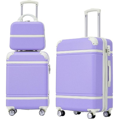 Lightweight Luggage,3 Piece Expandable Luggage Set with Spinner Wheels & TSA Lock  for Family Travel