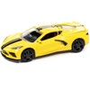 2020 Chevrolet Corvette C8 Stingray Accelerate Yellow w/Twin Black Stripes Sports Cars Ltd Ed 1/64 Diecast Model Car Auto World - image 2 of 3