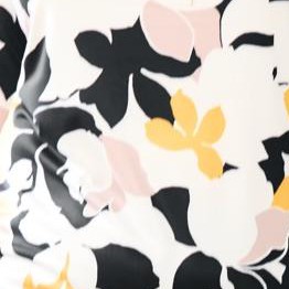 black abstract floral