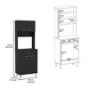 CAVINAS Microwave Pantry Cabinet,79.2" Tall Kitchen Storage with 4 Doors,5 Shelves,1 Drawer,Freestanding Appliance Pantry Cabinet for Pots,Pans - 3 of 4