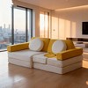 Hooseng Modular Sectional Sofa, Upholstered Couch Set with Round Pillows, Sectional Sofa for Living Room, Bedroom - 2 of 4