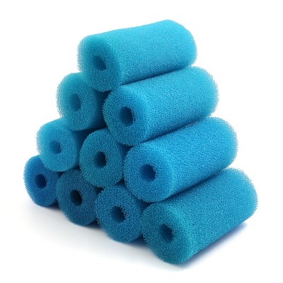 Unique Bargains Cylinder Pre-Filter Soft Sponge Filter Cartridges for Aquarium 2.6" Dia 10 Pcs