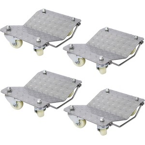 DSVIMOY 4PCS Car Dolly, Heavy Duty Wheel Dolly, 4 Tire Wheel Dolly Car Stakes 6000lbs Capacity, Gray, 15"*11.7"*5.5" - 1 of 4