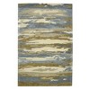 Light Blue Ivory And Brown Wool Abstract Hand Tufted Area Rug - 4 of 4