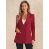 Allegra K Women's Shawl Collar Long Sleeve Shoulder Pads Blazer - 4 of 4