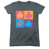 Easter In Squares In Four Colors Women's T-Shirt Charcoal - 4 of 4