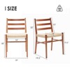 PAGED Modern Dining Chairs Set of 2, Chairs for Dining Table with Wood Rattan & Woven Seat for Kitchen & Dining Room - 3 of 4