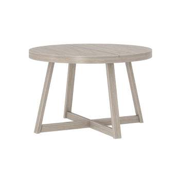 Plank+Beam Round Dining Table, 47 Inch Solid Wood Kitchen Table, Farmhouse Round Table for 4, Small Dinette Table