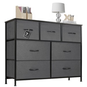 NicBex Dresser for Bedroom,Chest of Drawers with Fabric Bins and Black Metal Handles Design,Fabric Storage Dressers for Bedroom - 1 of 4