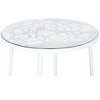 LeisureMod Devon Tree Design Glass Top Aluminum Base Indoor Outdoor Bistro Dining Table - 3 of 4